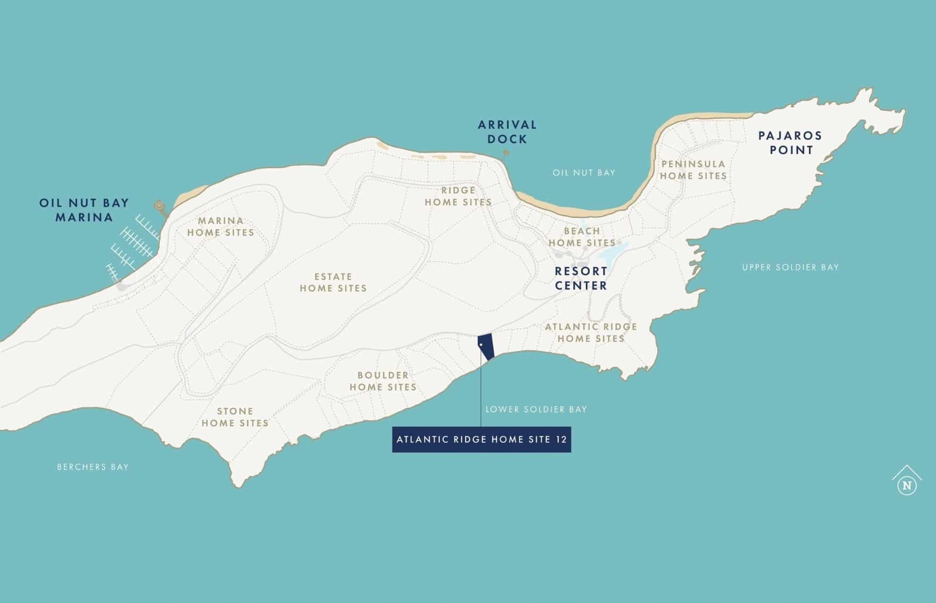 Virgin Gorda ocean view property map
